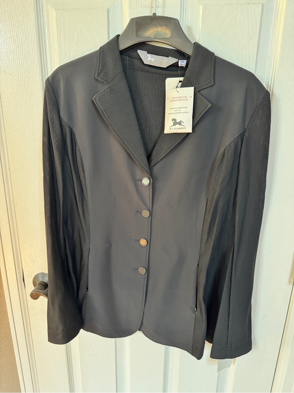 R.J. Classics Ladies’ Melody Mesh Show Coat-Black